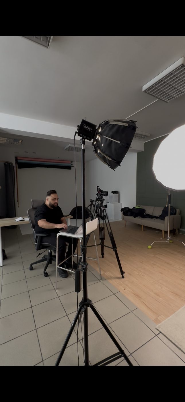 Sessão de captação em curso no estúdio da Think.